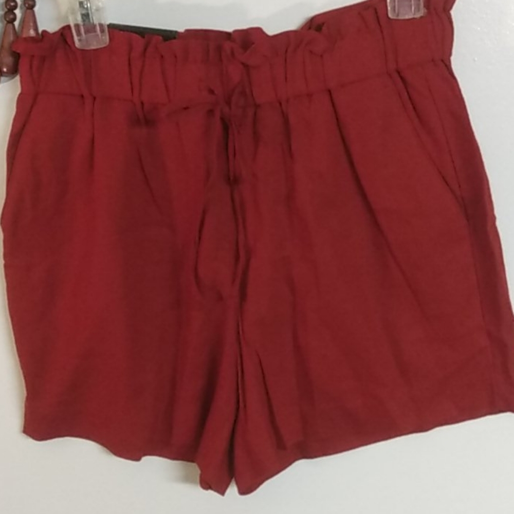 Banana Republic Terracotta Red  Linen Blend Shorts Bag Waist - Picture 6 of 11